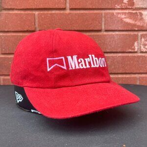 Vintage Marlboro Red Wool Hat – Classic Tobacco Promo Cap